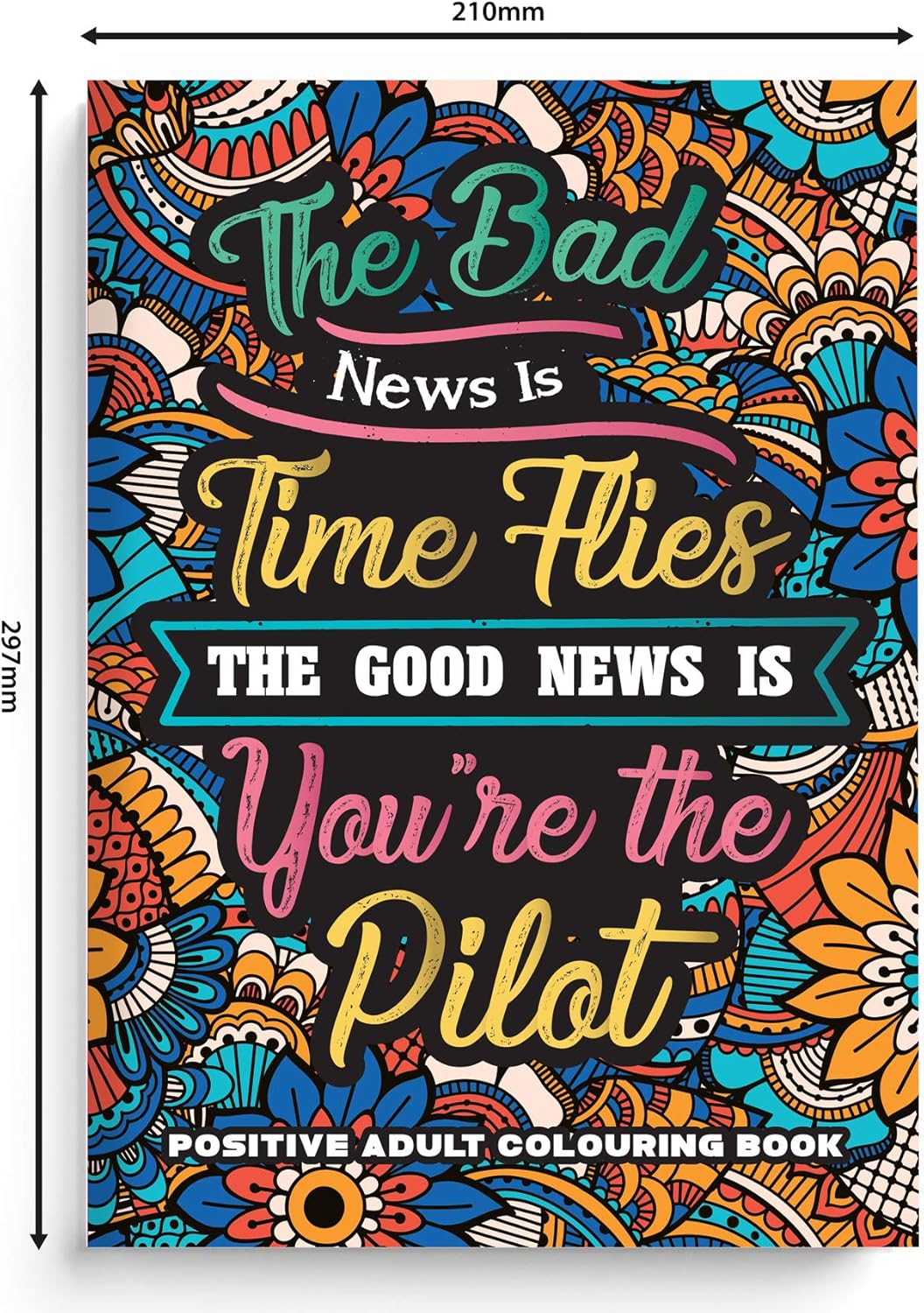 Positive Adult Colouring Book Premium Paper - 150gsm Paper Made in UK - 24 Pages - Eco Friendly, White - Image 4