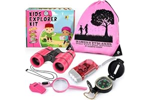 ESSENSON Kids Explorer Kit - Adventure Kit for Kids, Outdoor Explorer Kit with Binoculars, Summer Outdoor Toys for Kids Ages 4-8