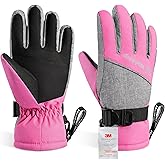 WALSKING Kids Winter Gloves-3M Thinsulate Snow Waterproof Ski Cold Weather Insulated Outdoor Snowboard Gloves for Boys Girls Youth