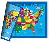 2-Sided Desk Map with Durable Lamination