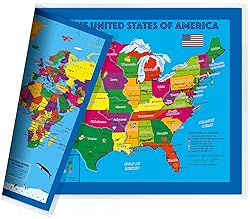2-Sided Desk Map with Durable Lamination