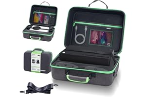 ECHZOVE 2 IN 1 Hard Carrying Case Compatible with Xbox Series X/S Console, Protective Travel Storage Bag for Xbox Series S/X Console, Wireless Controllers, Charging Cables and Other Accessories