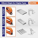 HS Super 3-in-1 Heavy Duty Staple Gun with Remover and 2250 Staples view 6