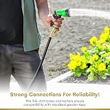 Flexi Hose Extendable Garden Hose 15m 8-Pattern Spray Gun Brass Fittings view 2