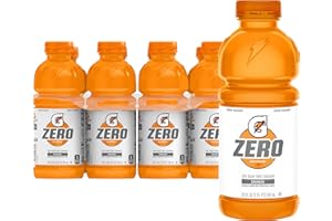 Gatorade Thirst Quencher Zero Sugar Sports Drink, Orange, 20oz Bottles, 8 Pack, Electrolytes for Rehydration