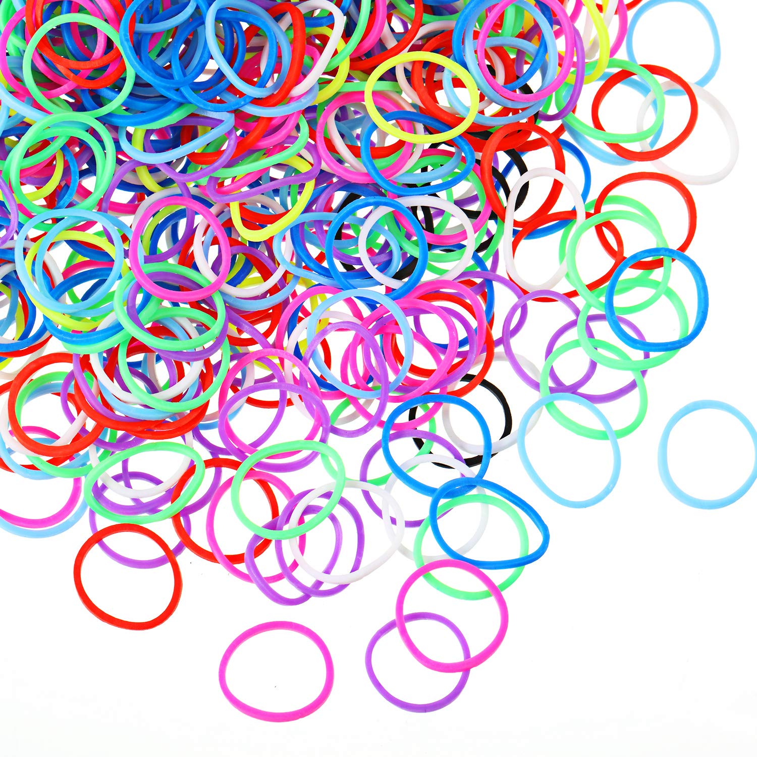 1000 Mini Rubber Bands Soft Elastic Bands for Kid Hair Braids Hair (Black) : Beauty