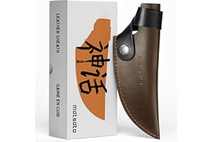 Matsato Kitchen Knife Leather Sheath, Japanese Steel Chef's Knife Holder Perfect for Cutting and Chopping, 5.8 Inch Matsato K