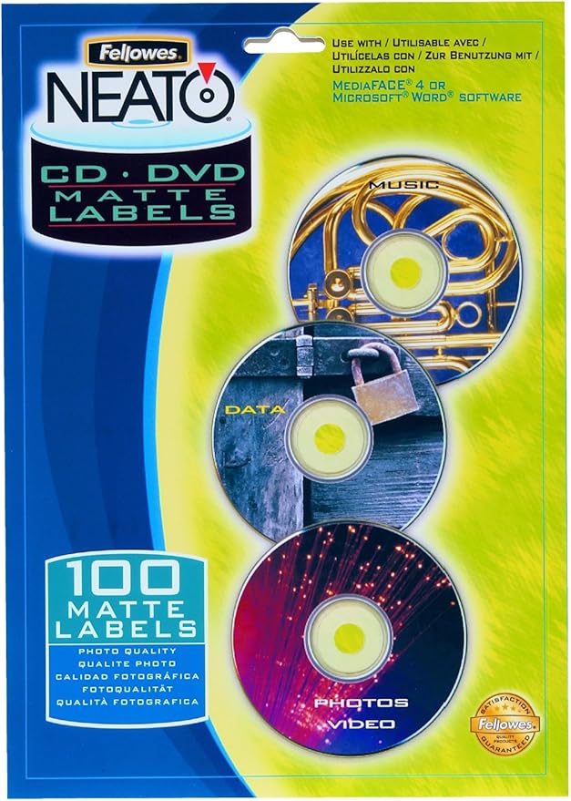 CD/DVD Matte Labels 100pk Amazon.co.uk Office Products