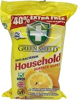 Greenshield Antibac Household Surface Wipes Box 70 Wipes Each Pack Of 12 view 2