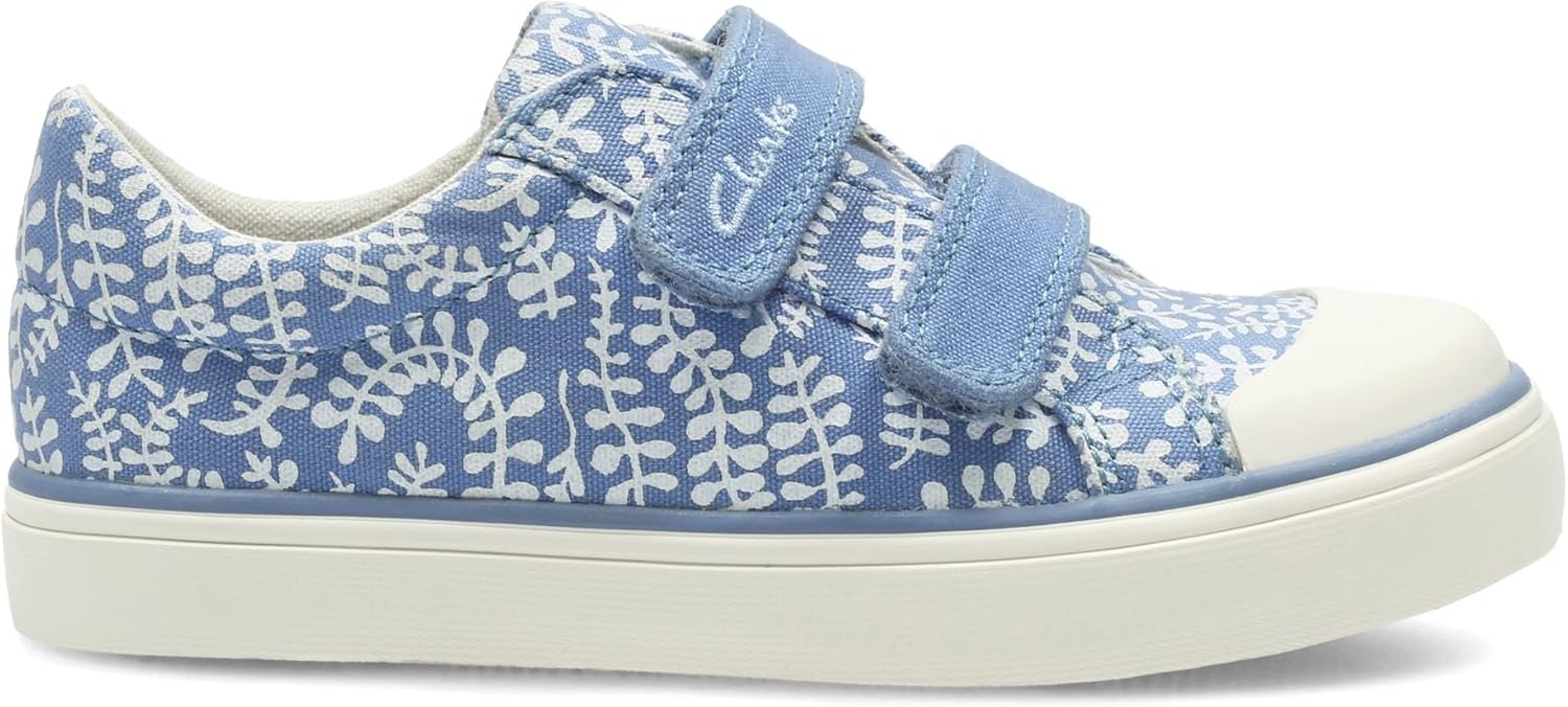 Clarks Girls Summer Canvas Pumps Brill Ice Blue Canvas UK Size 12.5G EU Size 31 US Size