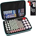Battery Organizer Storage Case Box with Tester Checker, 220+ Batteries Holder Bag fits for AA AAA AAAA 9V C D Lithium 3V LR44 1.5V CR1632 CR2032 Home Garage Container