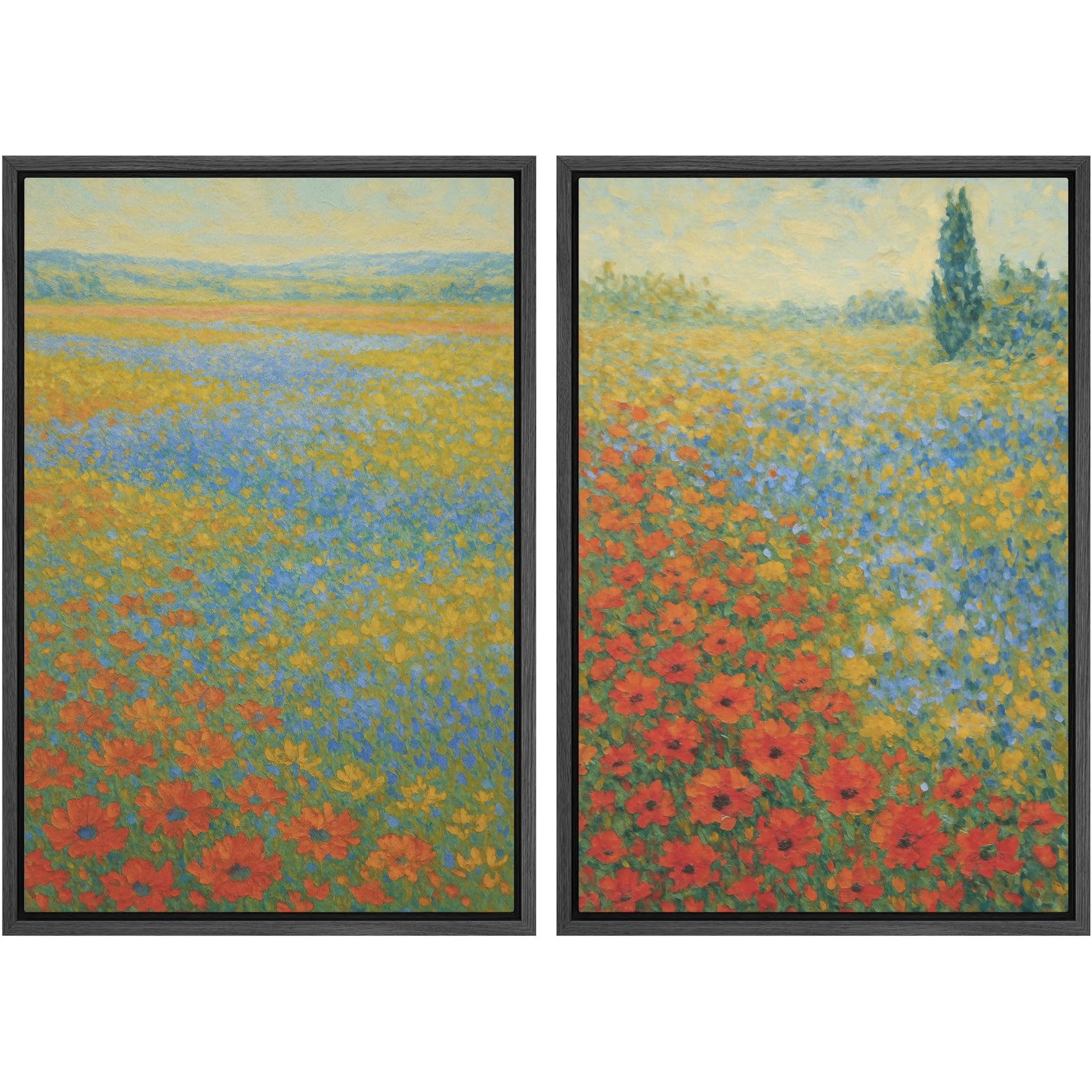 MUDECOR Framed Canvas Print Wall Art Set Colorful