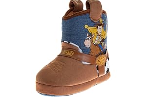 Disney Boys’ Toy Story Slippers – Buzz and Woody Fuzzy Slippers (Toddler/Kid)