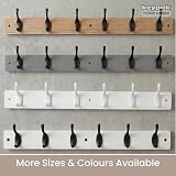 keypak 6 Matte Black Coat Hooks on Ash Board 68cm Modern Wall Mounted Rack view 7