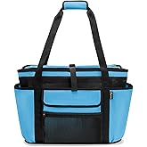 Fasrom XL Beach Tote Bag with Cooler Compartment, Large Mesh Beach Pool Bag with Wet & Dry Separation for Swim, Travel