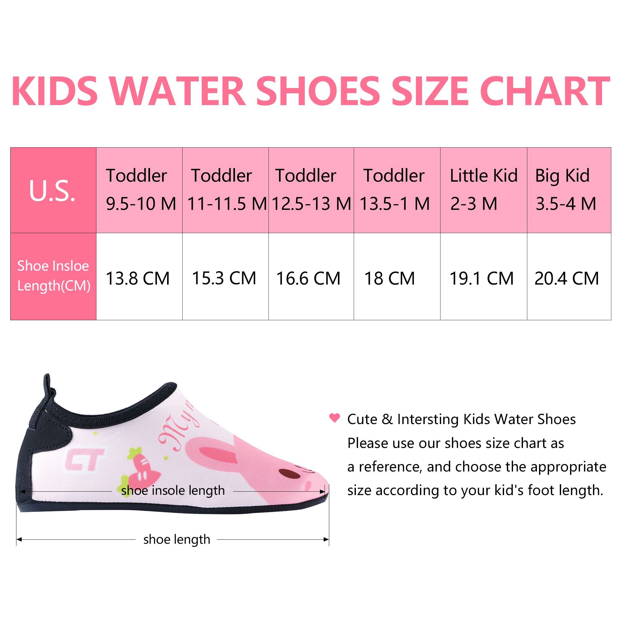 Boys & Girls Water Shoes Kids Quick Dry Non-Slip Swim Socks Shoes for Yoga Beach Pool Walking Sport