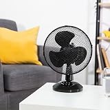 Zanussi 9 Inch Portable Desk Fan 2 Speeds 90° Oscillation Black view 6