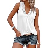 ANRABESS Womens Tank Tops Summer V Neck Loose Sleeveless Camisole 2026 Spring Crochet Insert Dressy Casual Blouses Vest Shirt