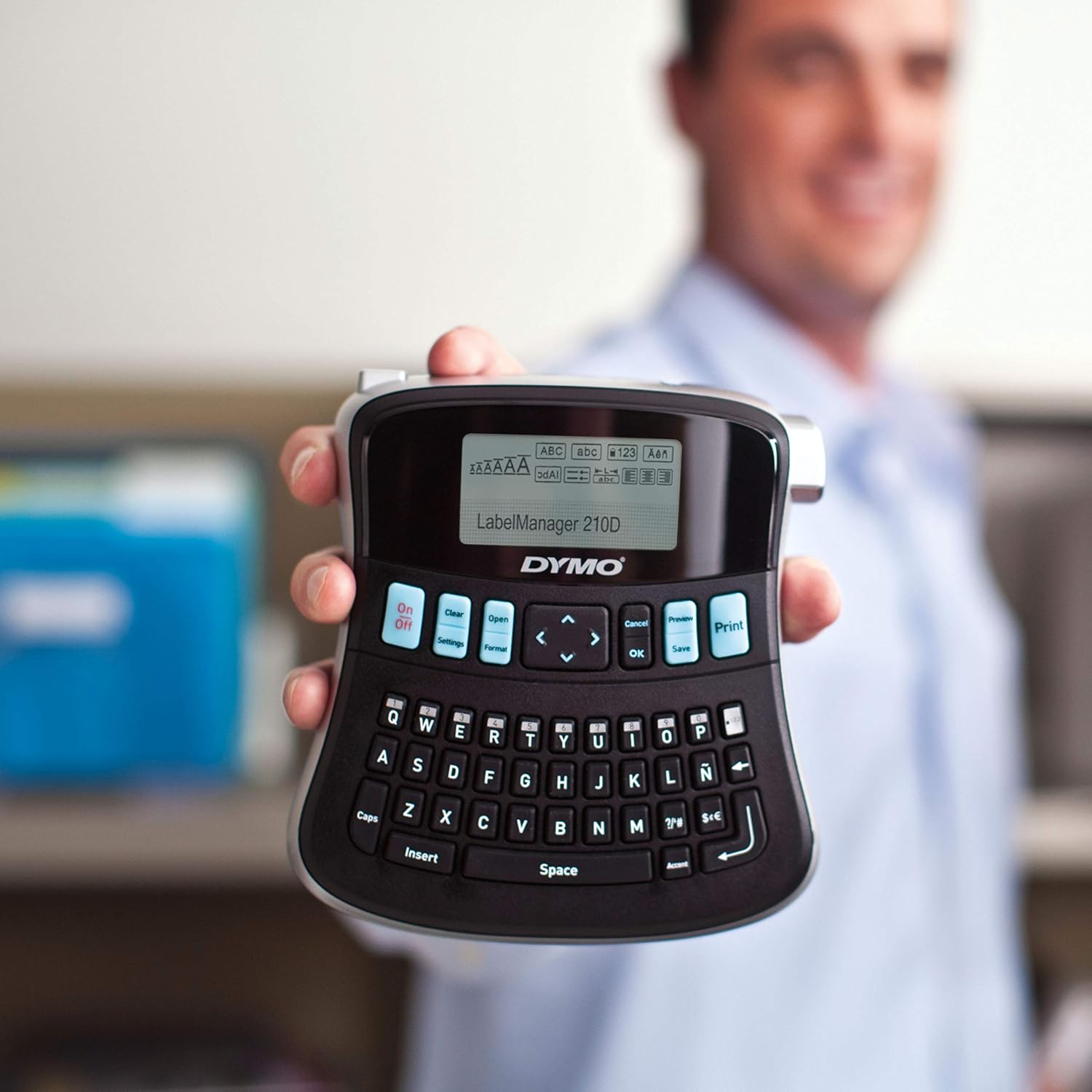 DYMO Desktop Label Maker | LabelManager 210D All-Purpose Portable Label Maker, Easy-to-Use, One-Touch Smart Keys, QWERTY Keyboard, Large Display, For Home & Office Organization : Printer Labels : Electronics