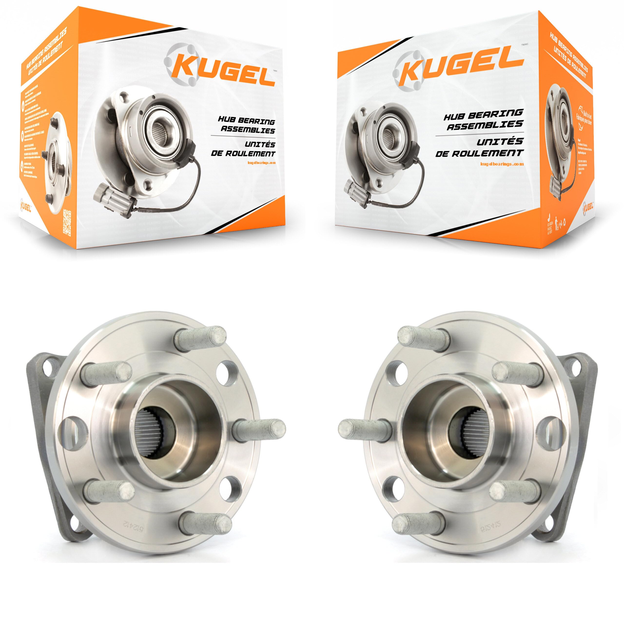 Kugel Rear Wheel Bearing and Hub Assembly Pair
