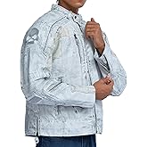 Genuine Black & White Distressed Real Leather Biker Motorcycle Jacket for Men Bomber Cruiser Real Lambskin Vintage Jacket