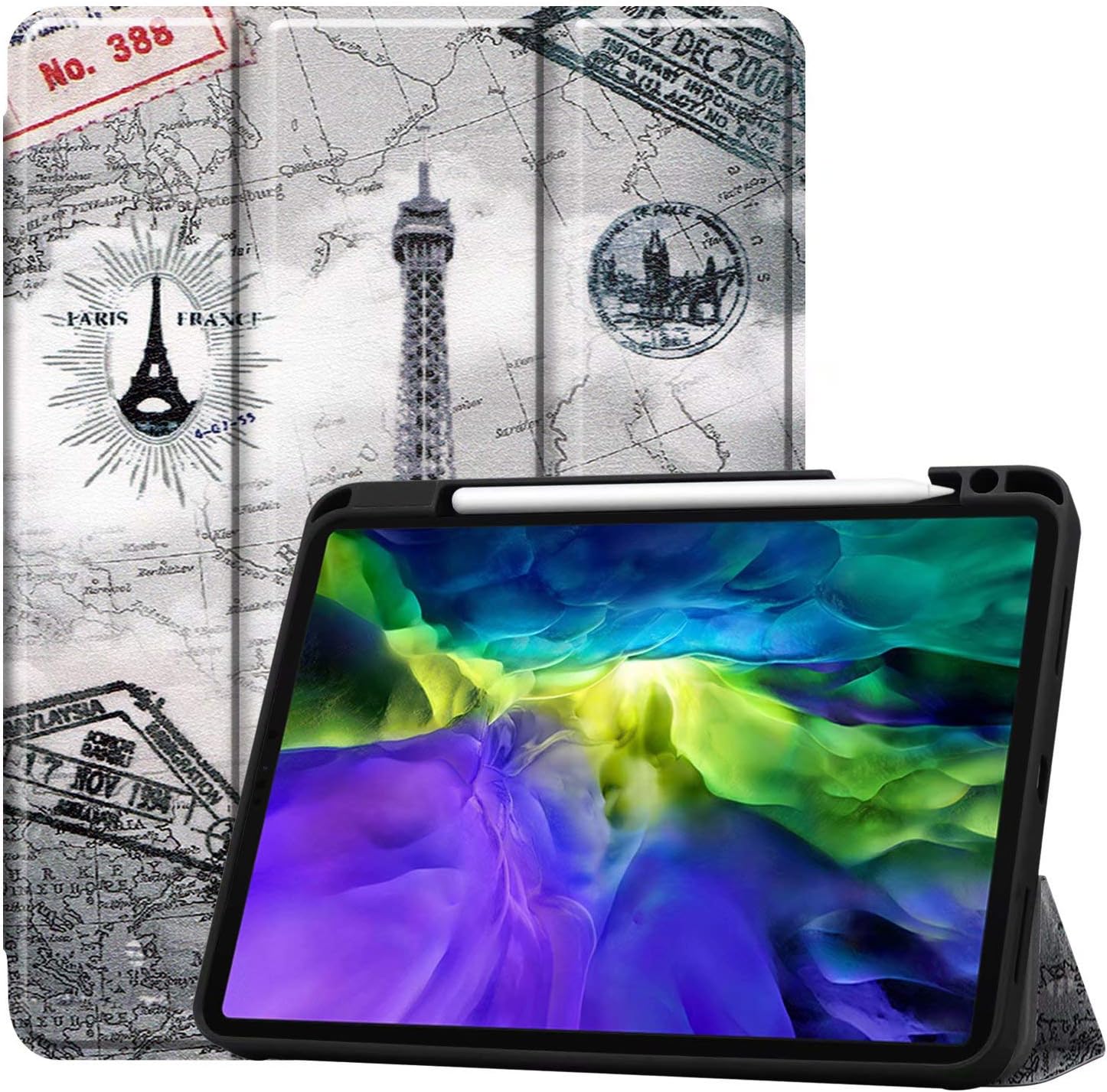 iPad PRO 11 inch 2018 case The Eiffel Tower Lightweight PU Leather Smart Auto Sleep/Wake case for A1980/A2013/A1934/A1979#1
