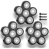 3 Pack Shaver Replacement Blades Compatible with F-ree-bird Head Shaver Kit, 6 Blades Shaver Replacement Heads for Bald Men, Ruixin Replacement Blades for Flex-series Electric, with 3 Brushes.