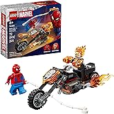 LEGO Marvel Spider-Man vs. Ghost Rider Motorcycle Building Toy for Boys & Girls, Ages 6+ - Super Hero & Villain Playset W/2 M