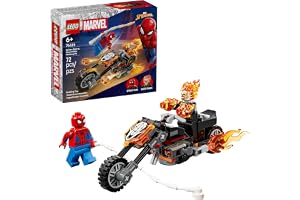 LEGO Marvel Spider-Man vs. Ghost Rider Motorcycle Building Toy for Boys & Girls, Ages 6+ - Super Hero & Villain Playset W/2 Marvel Minifigures - Gift Idea for Kids & Fans - 76335