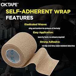 OK TAPE 12 Rolls Self Adhesive Bandage