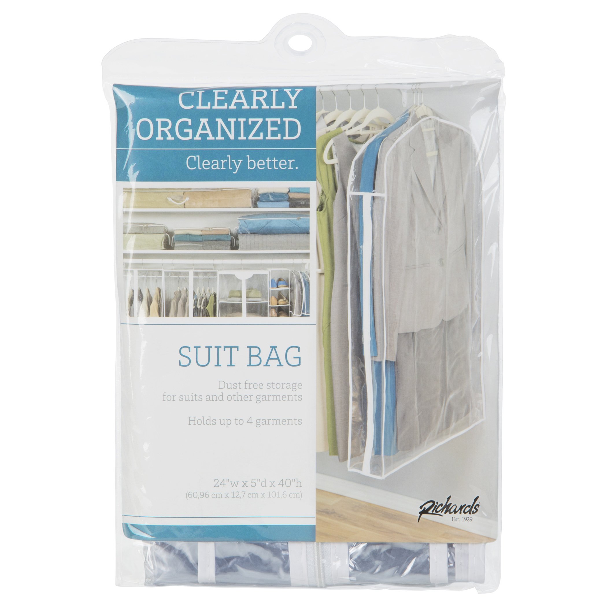 Clear Vinyl Storage Suit Garment Cover 40" H x 24" W x 5" Buy Online