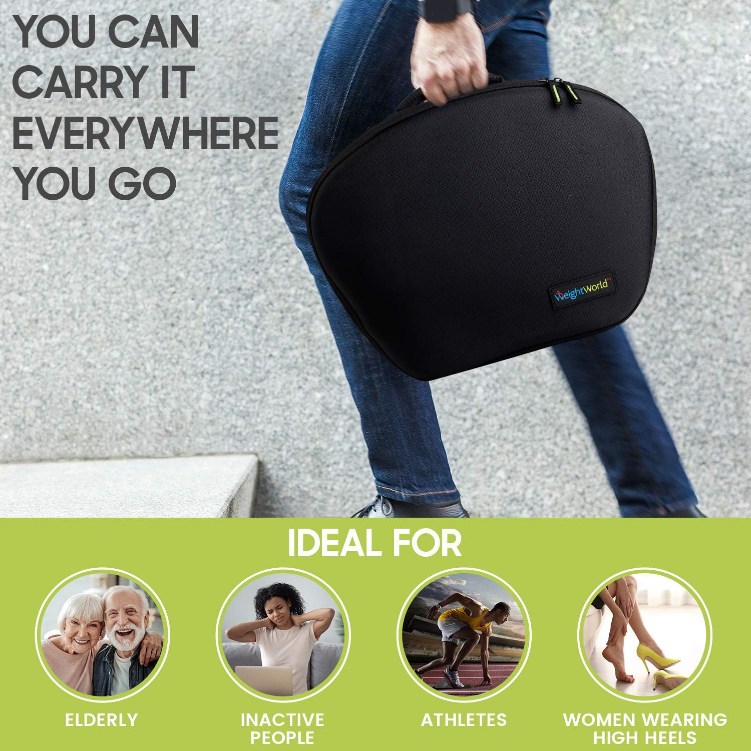 WeightWorld Circulator, Foot Circulation Machine with 99 Intensity Levels, EMS & TENS Technology, Includes Travel Bag - Image 5