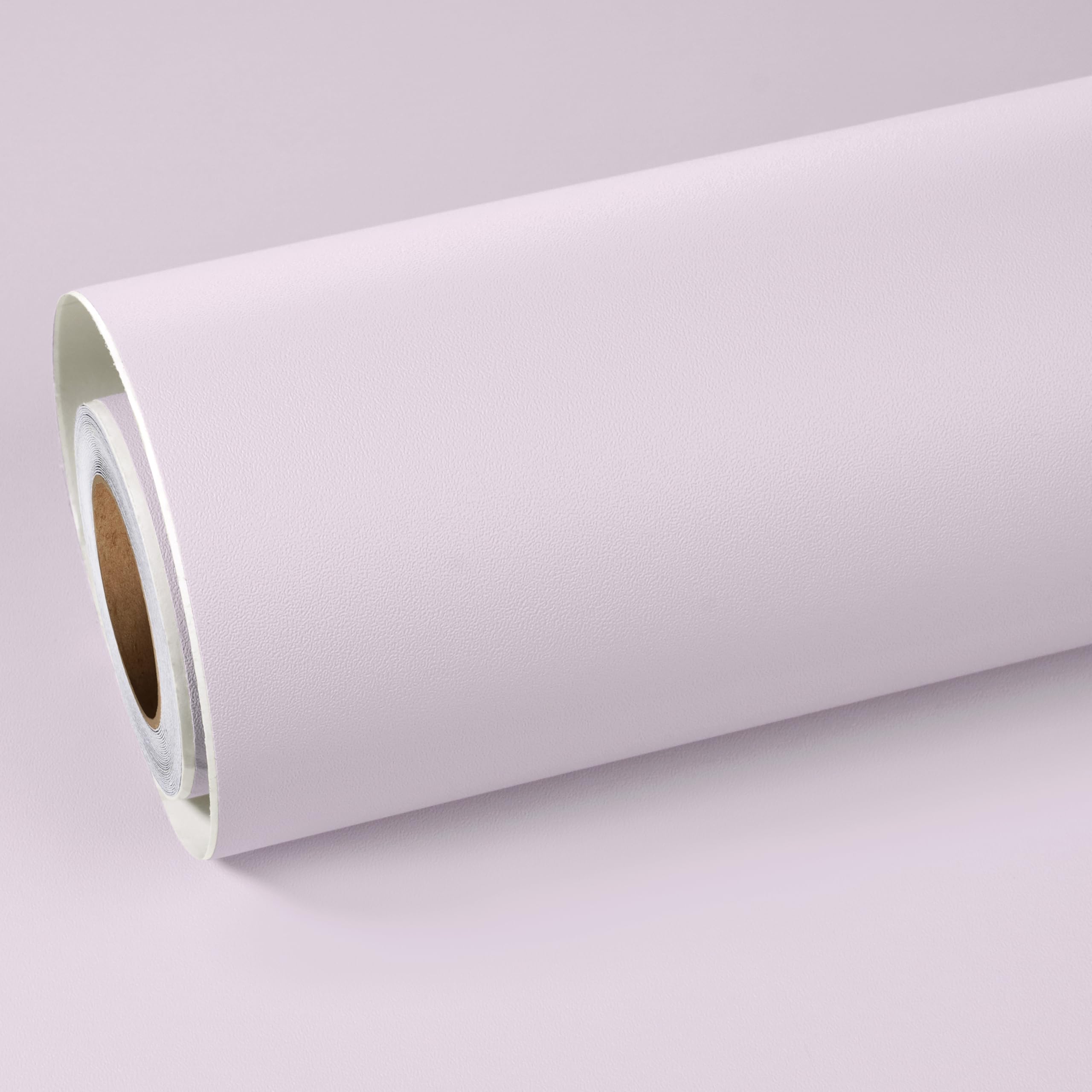 ReWallpaper Peel and Stick Wallpaper Purple Vinyl Wrap for Kitchen Cupboards Matte Light Purple Wallpaper for Bedroom Adults Plain Wall Paper Roll Contact Paper for Furniture Cabinets 40cm×3m