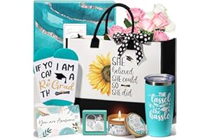 MAYICIVO 2024 Graduation Gifts for Her, Best High School College Graduation Gifts, Cool Master Degree Grad Gifts Box, Congratulations Gifts for Graduates Girls Women Daughter Sister Friend with Canvas Tote Bag