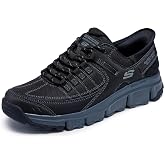 Skechers Men's Summits AT Slip-in Sneaker | Hands Free Slip-ins, Air-Cooled Memory Foam, Flexible Traction Outsole, Casual