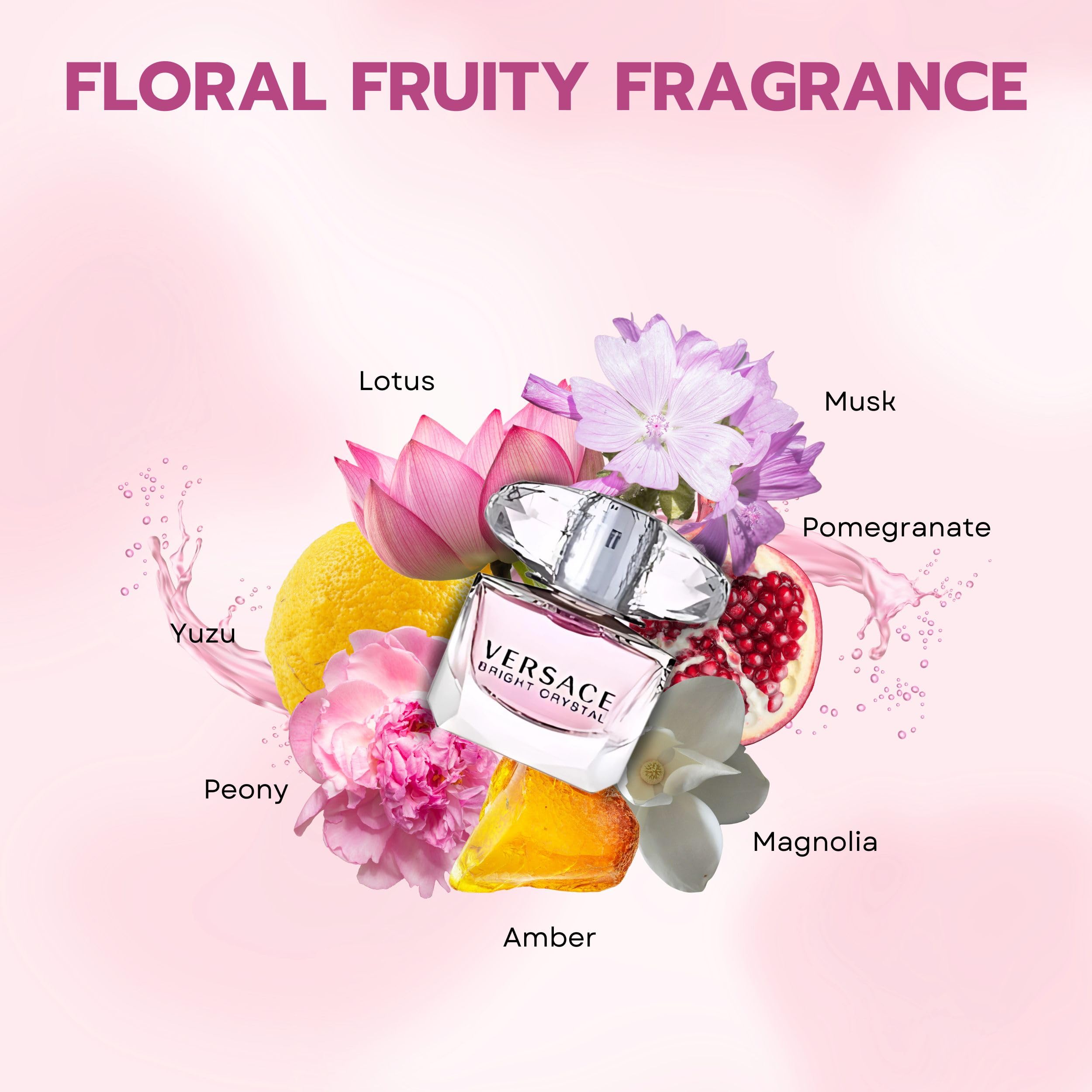 Versace Versace Bright Crystal By Versace for Women - 3 Pc Gift Set 5ml Edt Splash, 2x25ml Shower Gel, Body, 3count