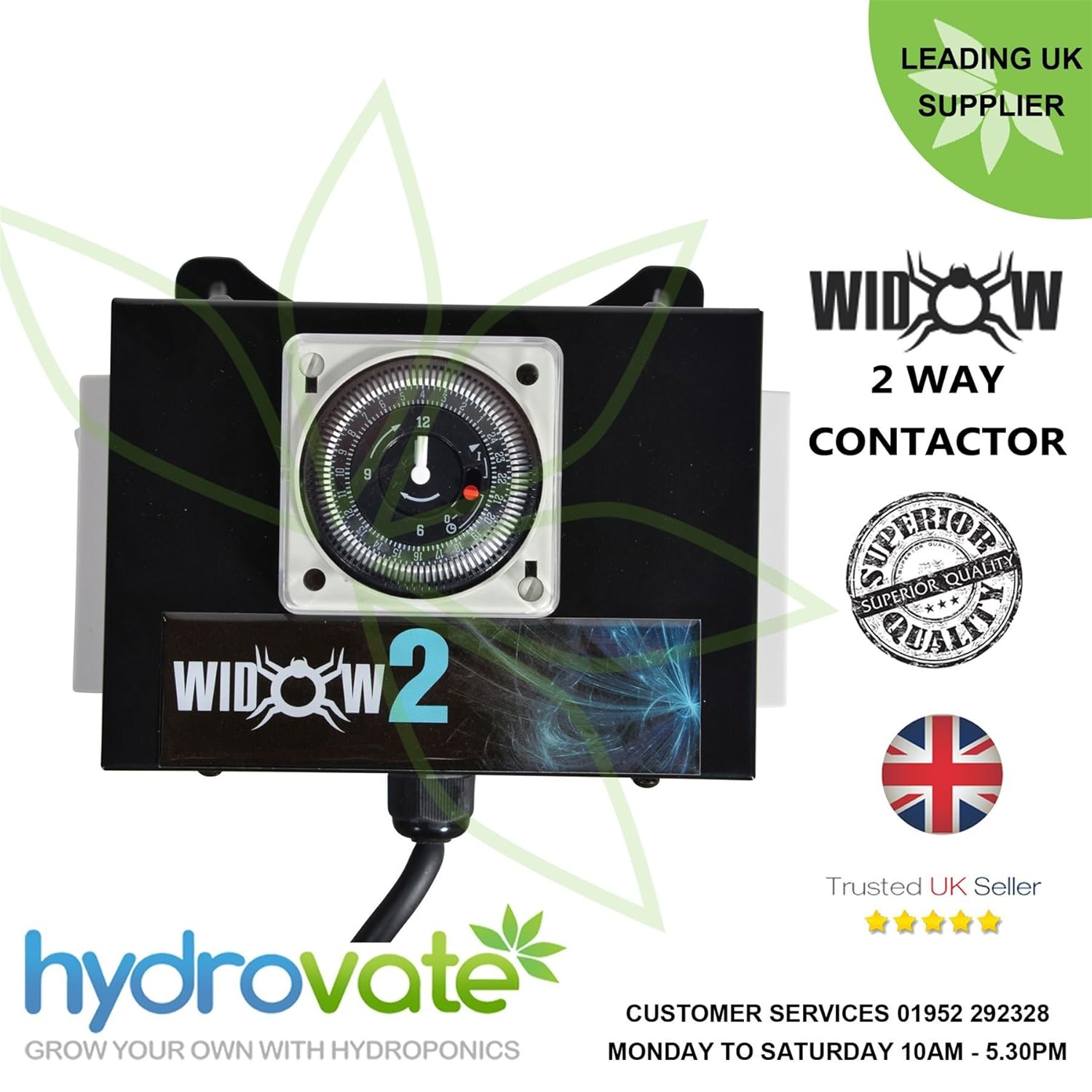 Widow 2 Way Contactor Timer Hydroponics Grow Bloom Growth Bulb