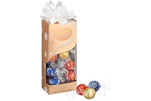 Lindt LINDOR Assorted Chocolate Candy Truffles Traditions Gift Box, Assorted Chocolate with Smooth, Melting Truffle Center, 6.8 oz.