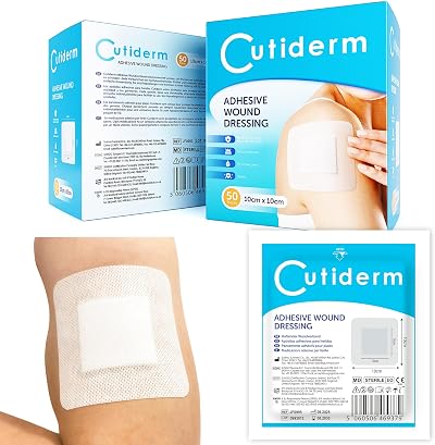 Cutiderm Sterile Adhesive Wound Dressing 10cm x 10cm Box of 50
