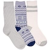 MUK LUKS womens Boot Socks 3 Pair Pack