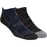 Jeep mens Wool Blend Trail No Show Socks - 2 Pair Pack - Breathable, Cushioned Comfort