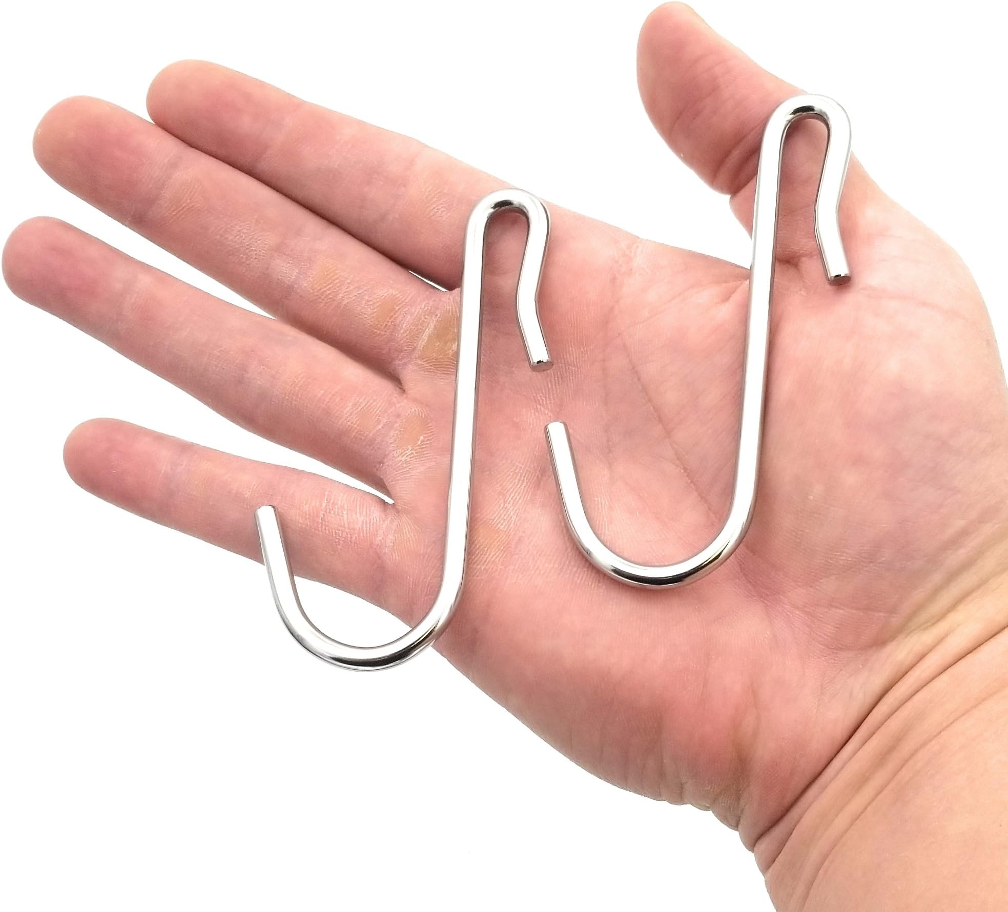 eeZe Rack WS-EZ-JH-01 304 Stainless Steel Heavy Duty S Hooks S Shaped Hooks Hangers HEAVY DUTY (20-pack, 304 Stainless)