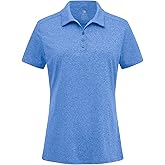 BGOWATU Women's Polo Shirts Golf Tennis Shirts Short Sleeve 3 Buttons Collared Casual Top UV Sun Protection Dry Fit
