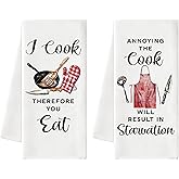 GioXtra Funny Joked Kitchen Towels - 2Pcs Funny Wacky Hand Towels Kitchen Ware Quote Dish Towel Absorbent Drying Dishcloth Tea Towel Kitchen Decor Birthday Favor Housewarming Gift for Mom Women #D