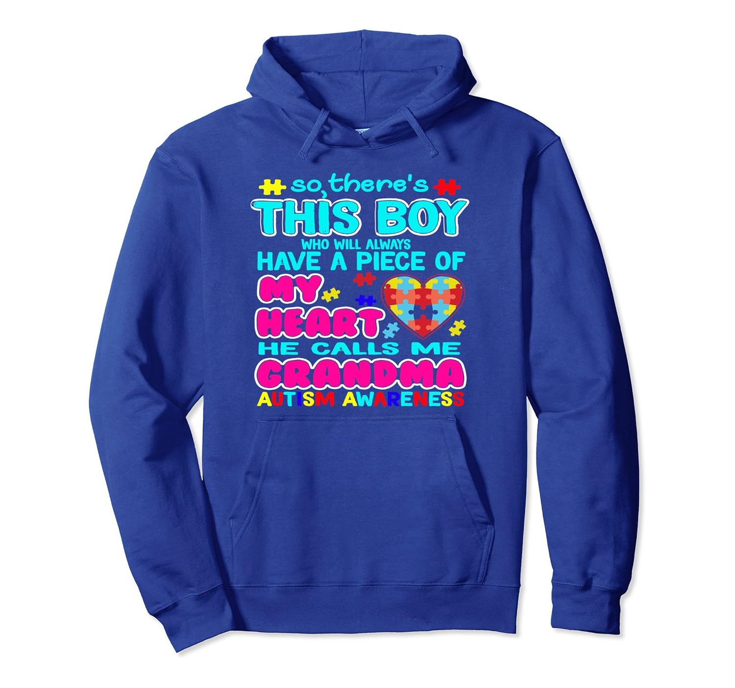 This Boy He call me Grandma Autism Awareness Hoodies T-Shirt-anz