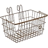 Retrospec Apollo-Lite Lift-Off Bike Basket - Detachable Steel Handlebar Basket with Carrying Handle for Commuting, Shopping &amp; Beach Trips - 14.5in x 9.5in Weather-Resistant Biking Gear