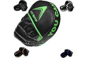 Athllete Durable Punching Mitts with Foam Padding - Comfortable and Easy to Clean Boxing Pads Mitts - Curved Design for Size and Fit - Ideal Boxing Mitts