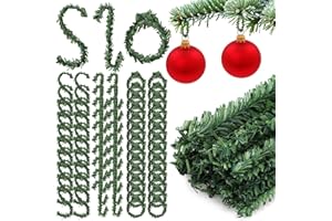 Jutom 100 Pcs 4 Inch Christmas Ornament Hooks, Pine Needles Ornament Hangers String Flexible Twist Ties for Christmas Tree Holiday Party Hanging Decorations Ropes