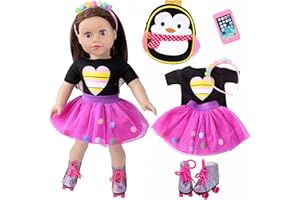 AK KYC 18 Inch American Doll Clothes and Accessories Doll Travel Skating Sport Playset Doll Outdoor Sport Accessories (Not Include Doll)