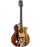 Amazon.com: Luna Guitars Safari Tribal 6 String Acoustic/Electric